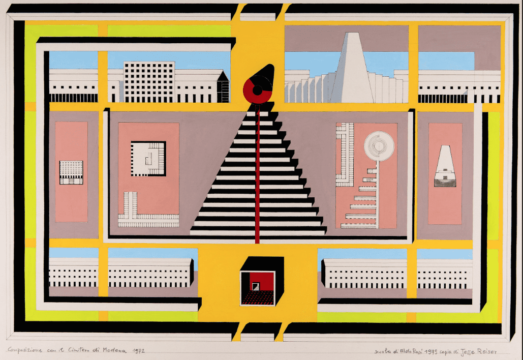 Composition with Modena Cemetary (1979) by Aldo Rossi – from the collection of Drawing Matter, with whom the LSA partners